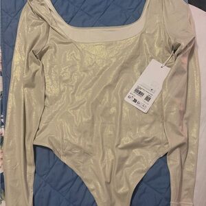 Shimmering Cream Bodysuit